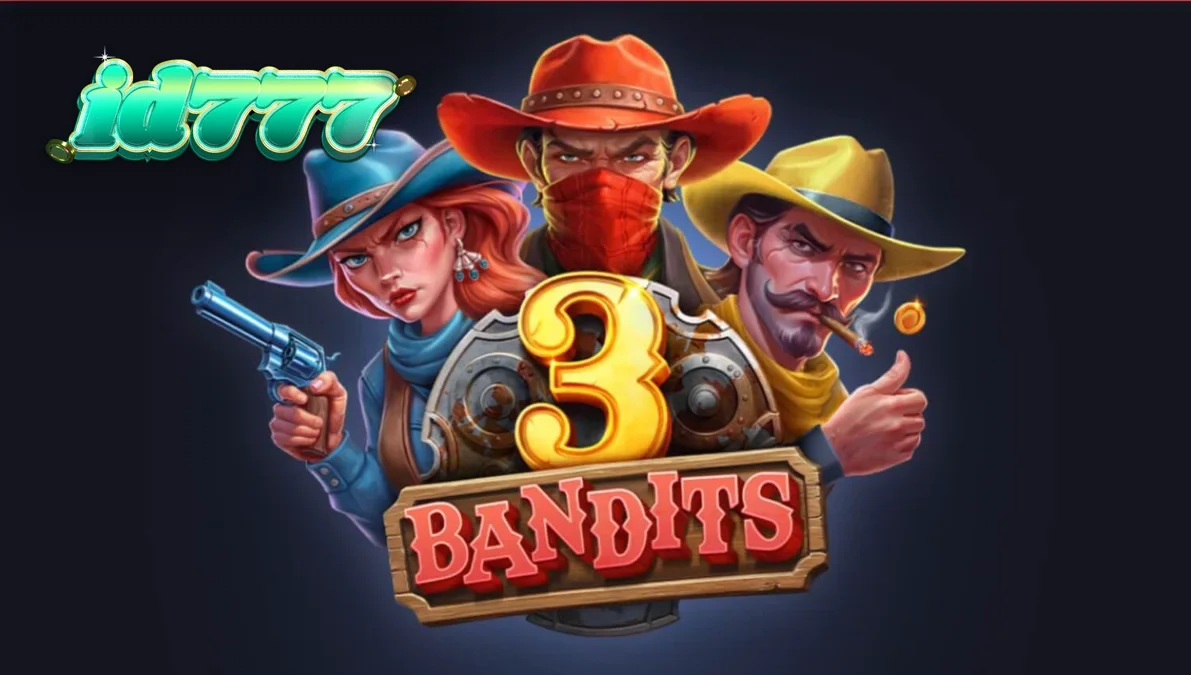 Tampilan visual slot 3 Bandits dengan tema Wild West
